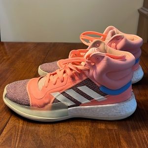 Adidas Marquee boost high basketball Sunglow coral white G2 7736